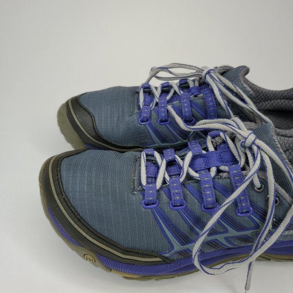 Merrell Shoes Womens Size 7 Trail Running Dark Slate Blue Gray Hiking Lace Up. G - Picture 2 of 16